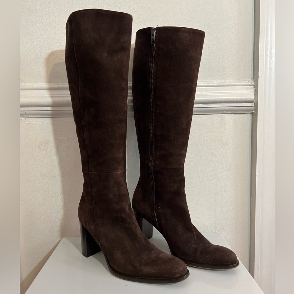 Amazing Ann Taylor knee high brown leather suede boots